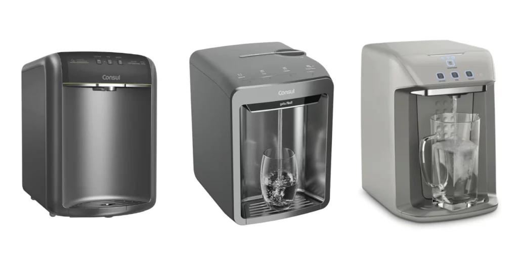 Infográfico mostrando os 10 melhores purificadores de água classe A de 2026 com selo Inmetro